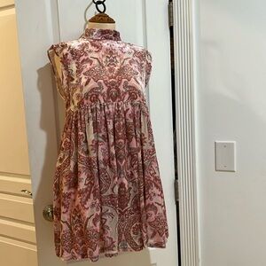 FP pink velvet mini dress